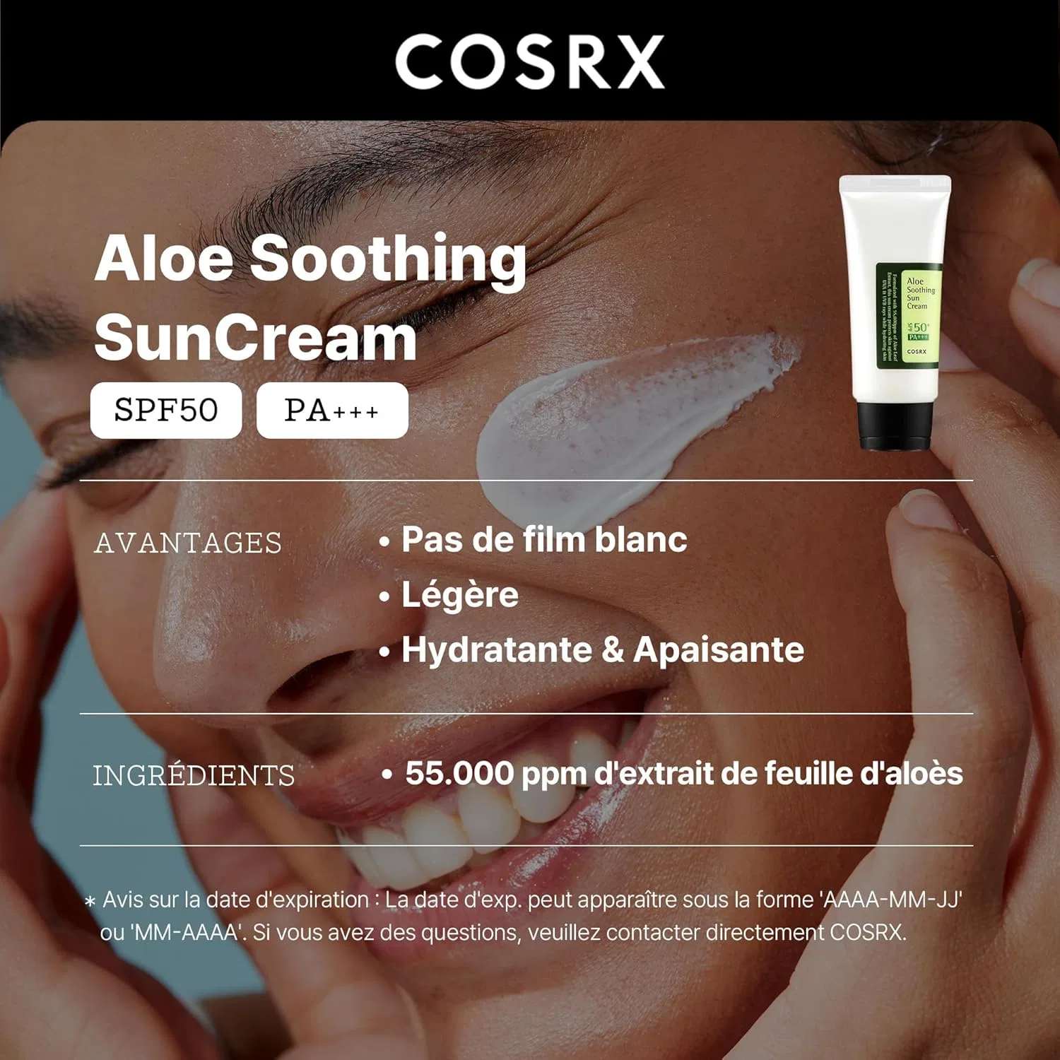 Увлажняющий солнцезащитный крем COSRX Aloe Soothing Sun Cream SPF 50 Cosrx — фото 2