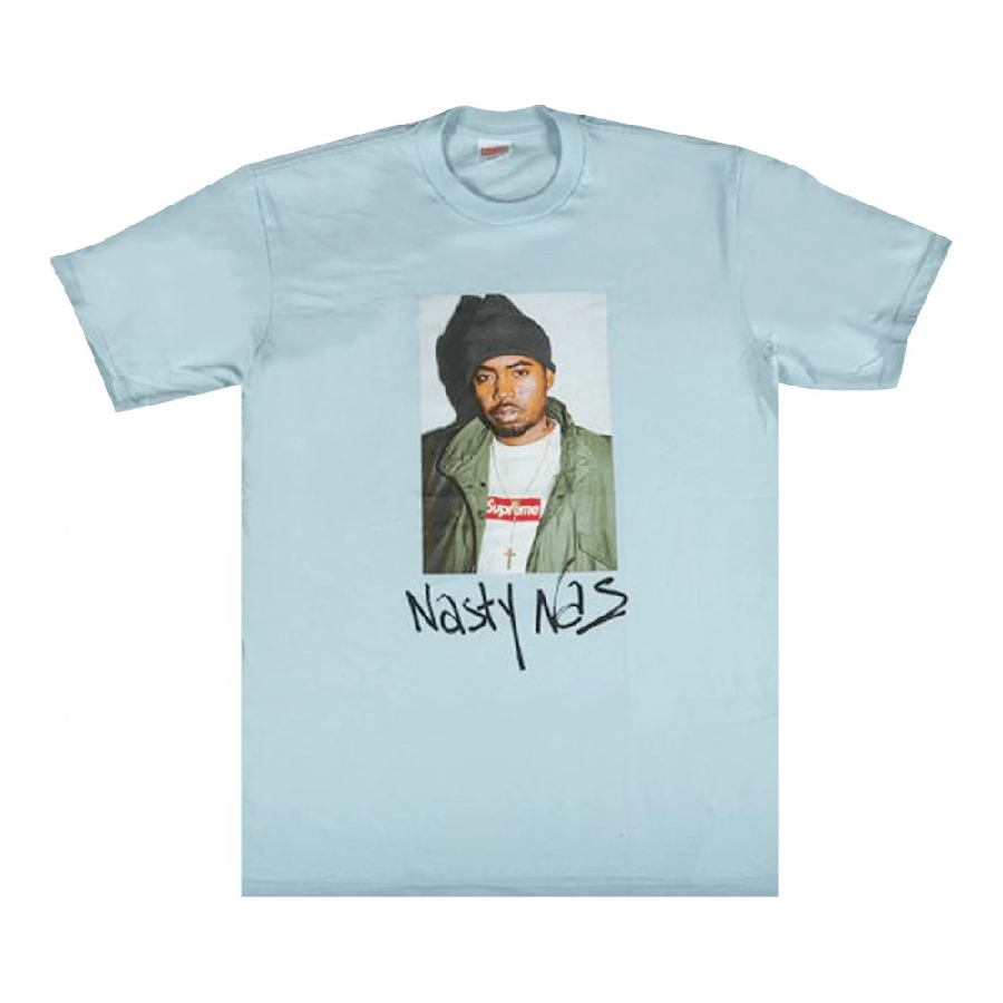 

Футболка Supreme Nasty Nas, голубой, Синий, Футболка Supreme Nasty Nas, голубой
