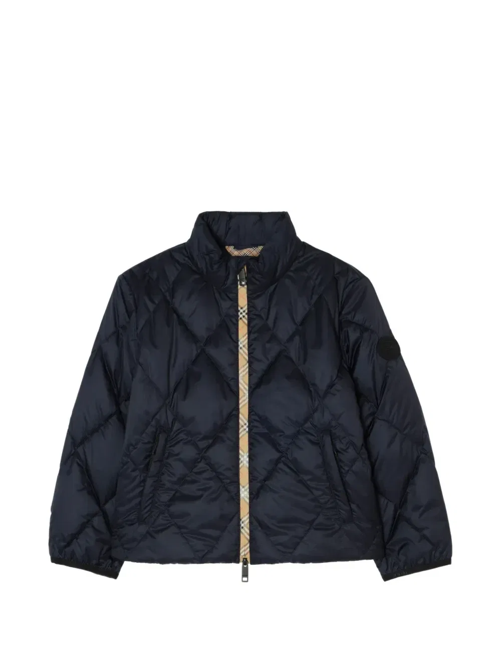 Стеганая куртка с набивкой Burberry Kids, синий