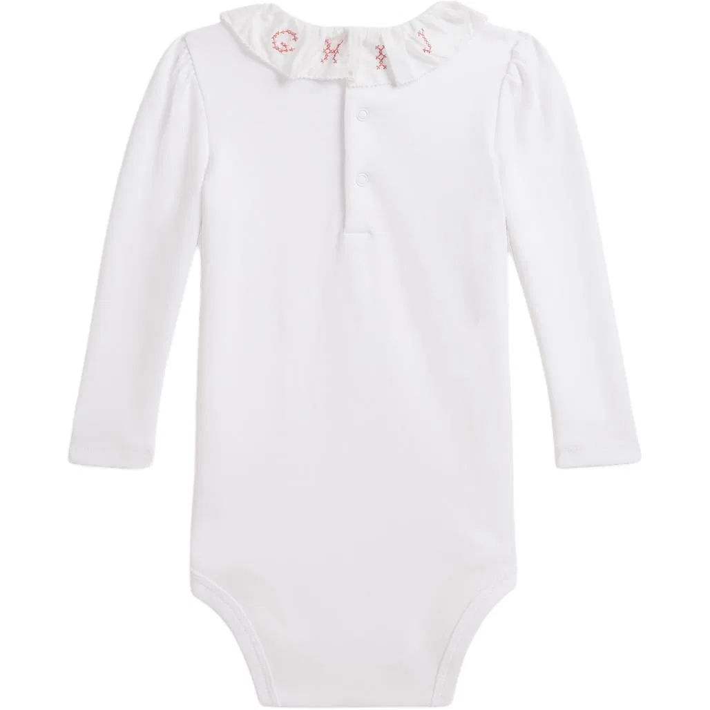Детский комбинезон для ползания с воротником-стойкой White Polo Ralph Lauren — фото 3
