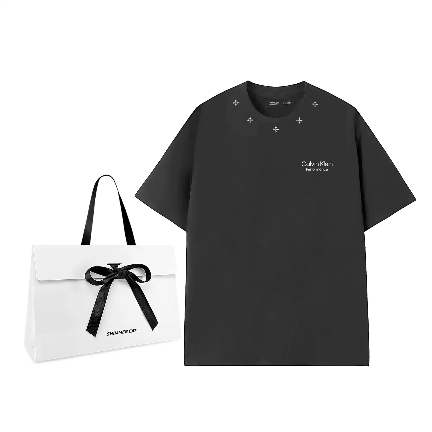 Футболка хлопковая с длинным рукавом Calvin Klein, Exclusive Shopping Bag