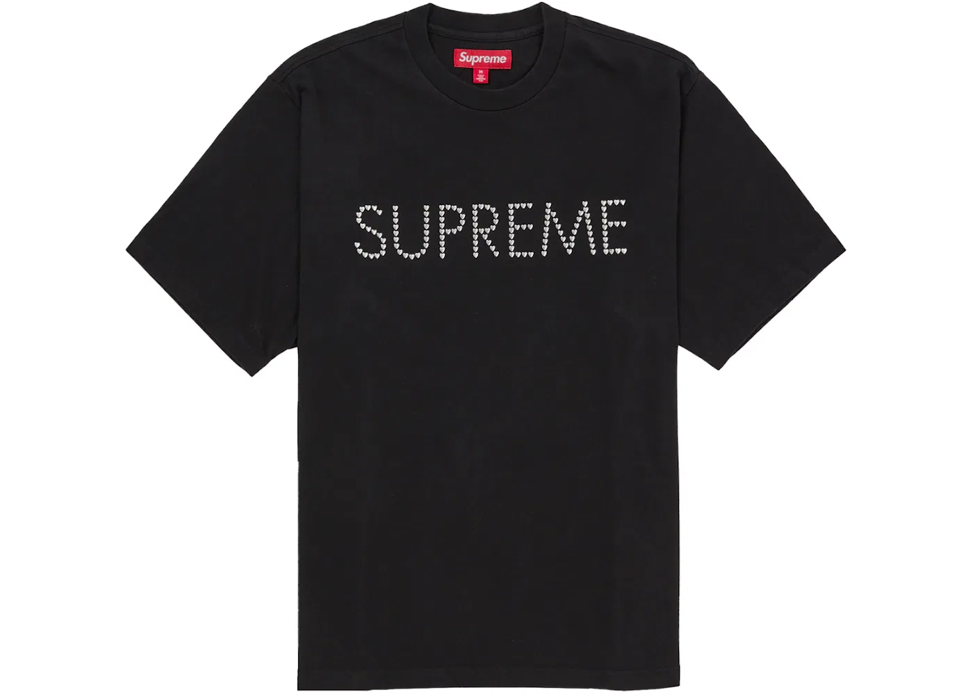 Мужской топ с принтом Supreme Hearts Studded S/S Top