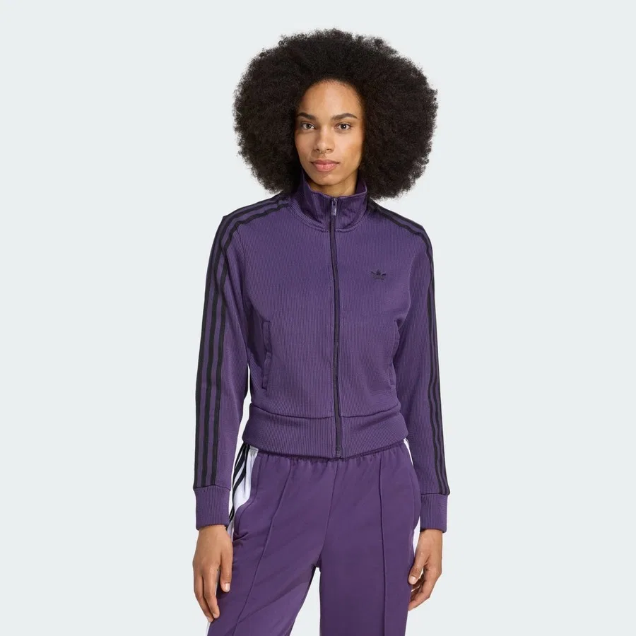 Женский спортивный топ с длинным рукавом Firebird Adicolor Knit Track Top adidas, Aurora