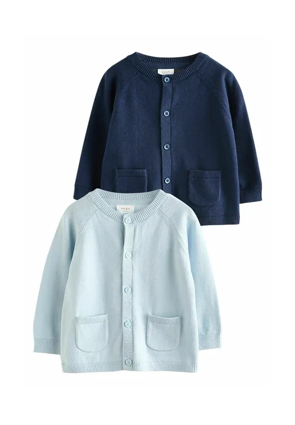 Комплект из 2 кардиганов, хлопок, Regular fit - 2 pack - cardigan, Next, синий