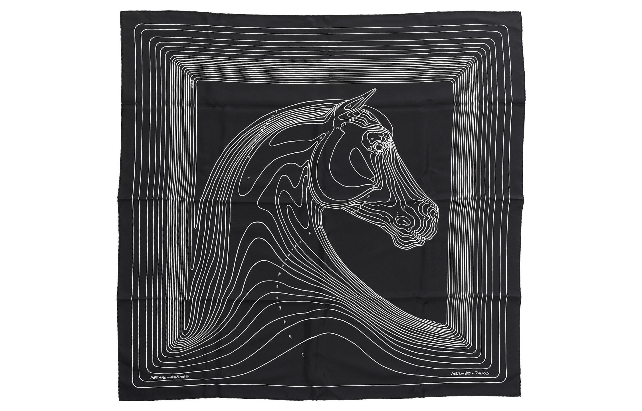 

HERMES Шелковый шарф Women's Black, Black