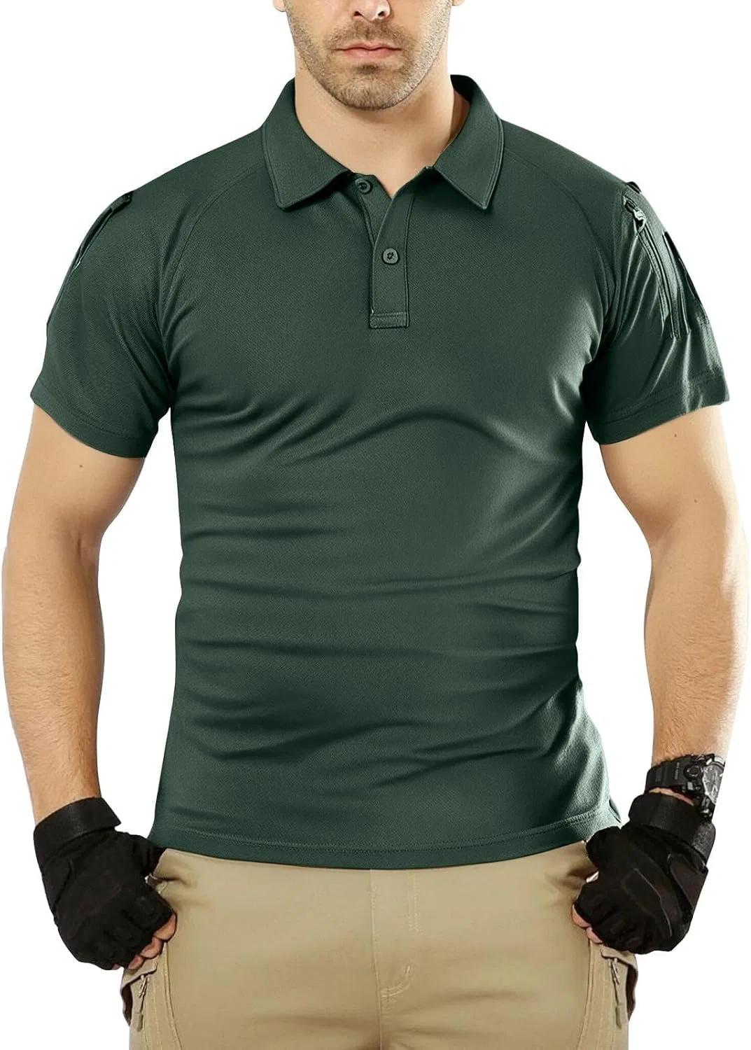 Мужская тактическая футболка с влагоотводящей тканью, Army Green