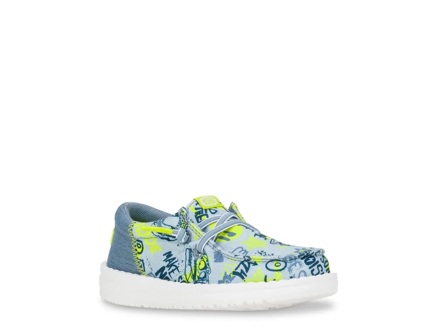 Лоферы Wally Loafer, HEYDUDE, Slate Blue/Lime Green
