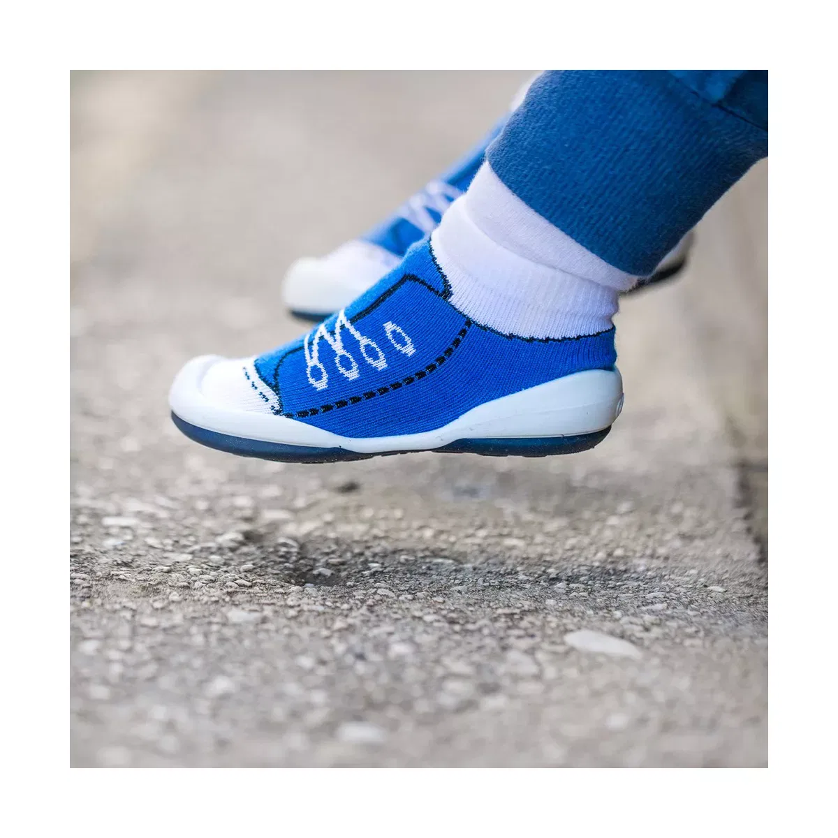 Детские кроссовки-носочки для мальчиков Komuello Blue — фото 3
