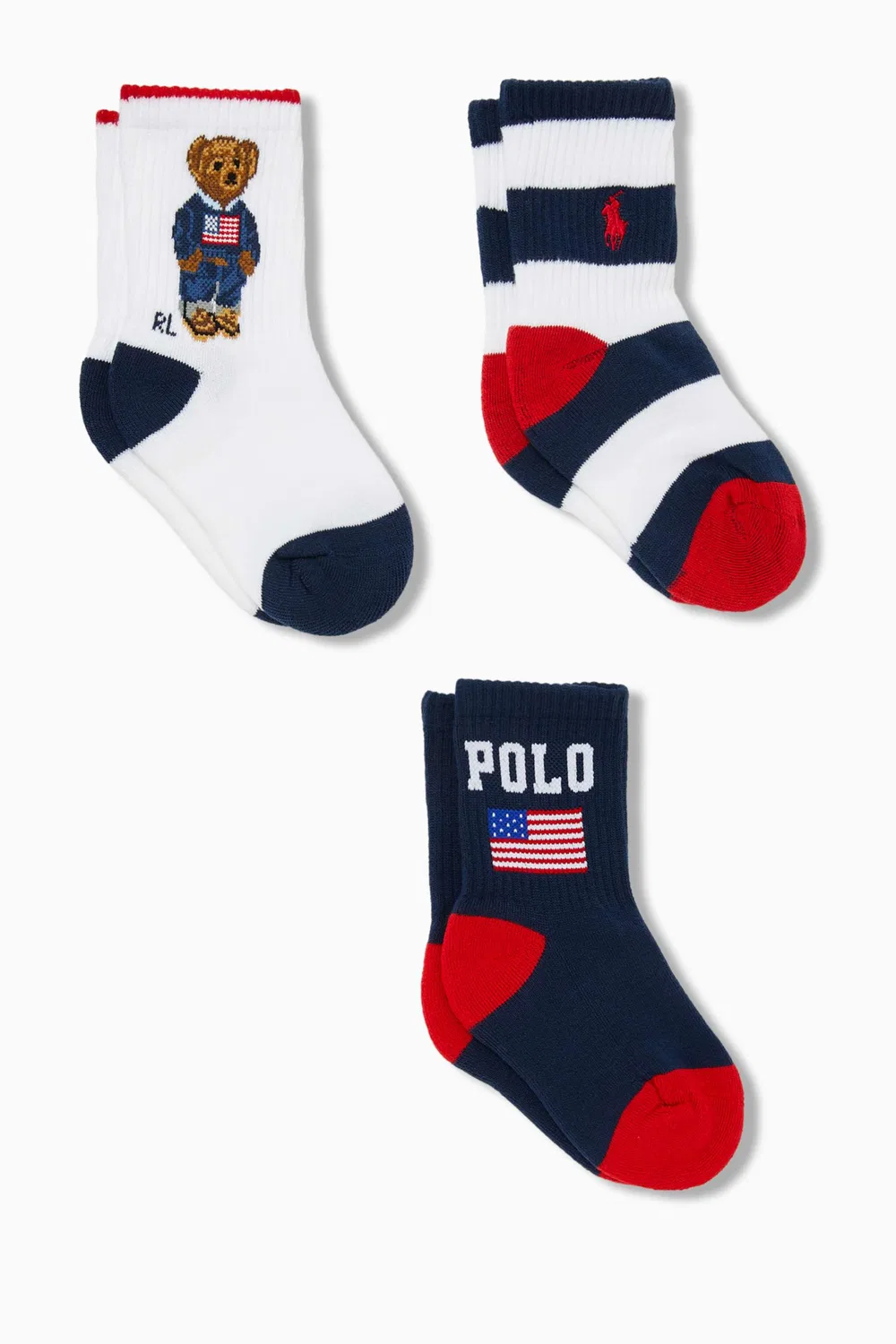 Носки с принтом Polo Bear комплект из 3 пар Polo Ralph Lauren