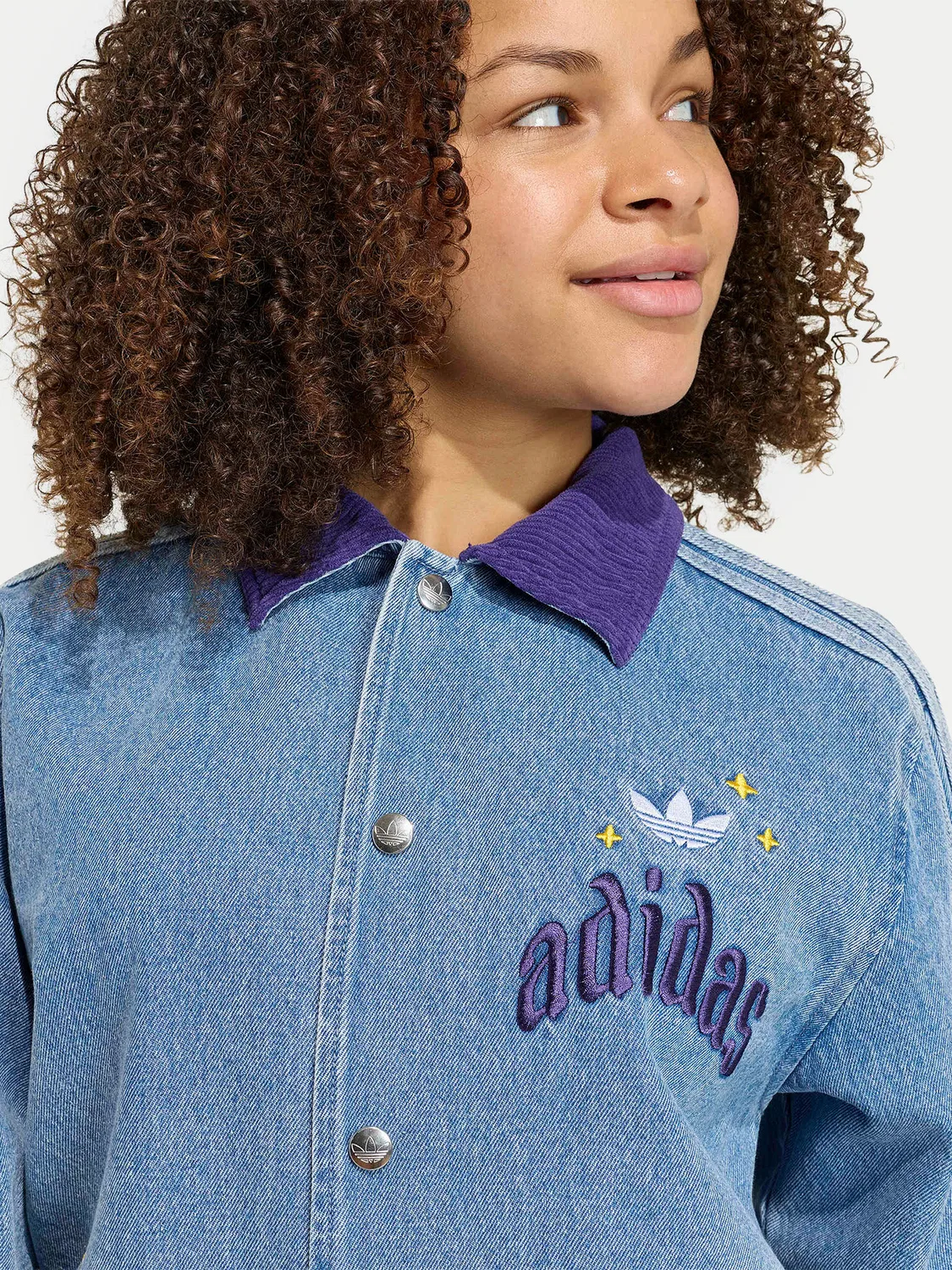 Джинсовая куртка стандартного кроя для девочки Care Bears Loose College Adidas, синий — фото 4