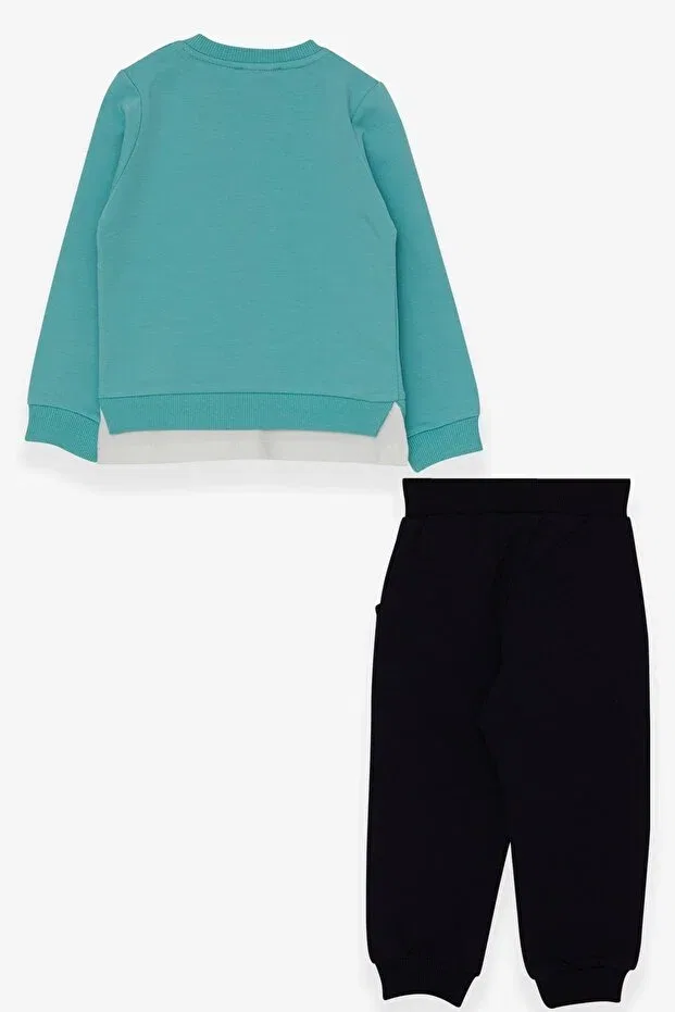 Детский спортивный костюм для мальчиков с принтом Breeze, Mint Green — фото 2