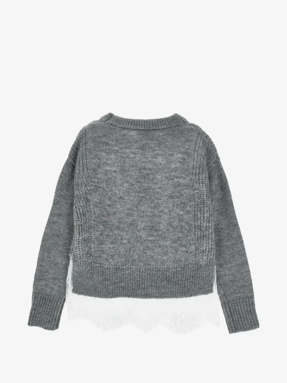 Свитер фактурной вязки Ermanno Scervino Junior, серый — фото 2