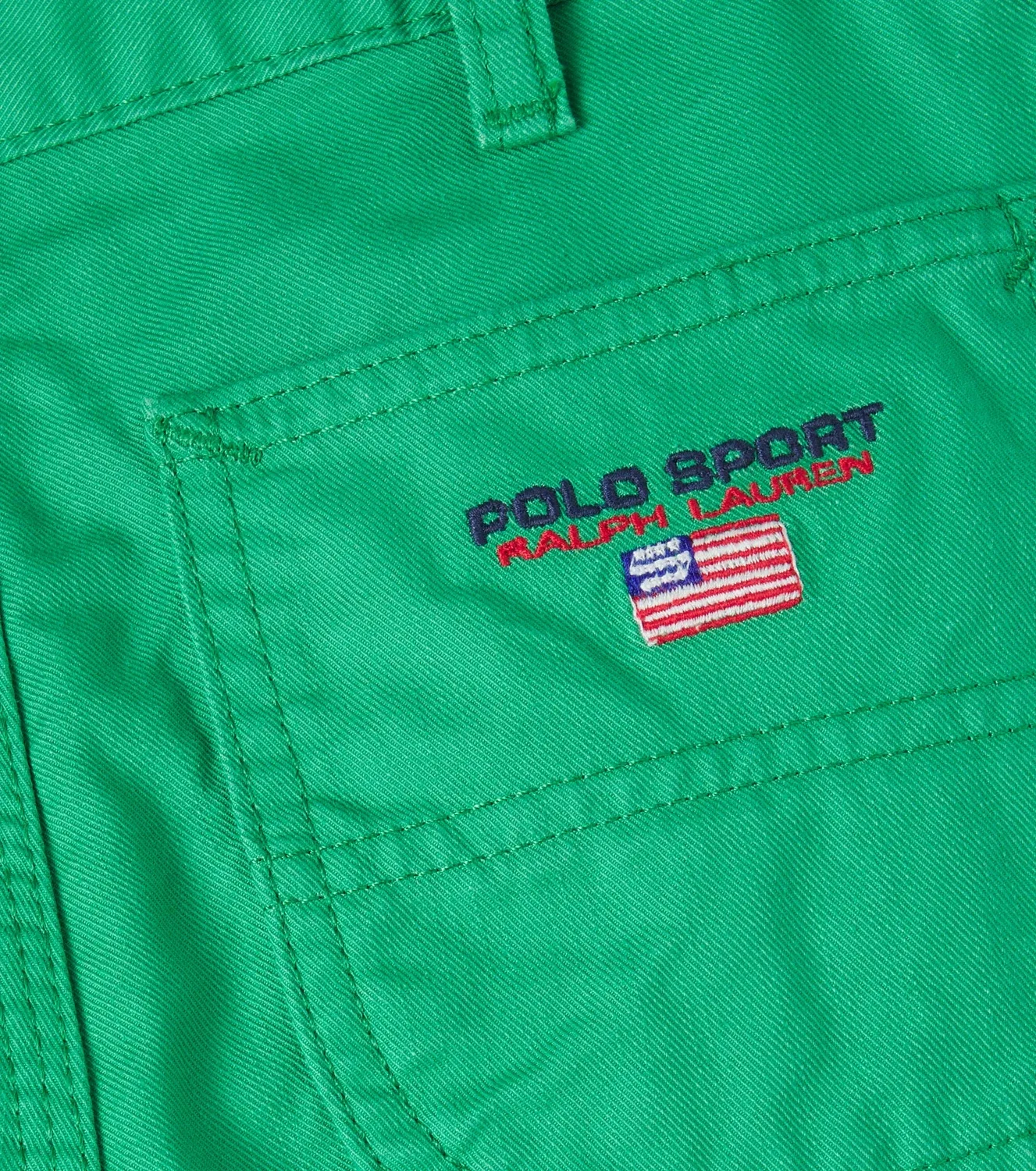 Джинсы прямого кроя с вышивкой Polo Ralph Lauren Kids, зеленый — фото 3