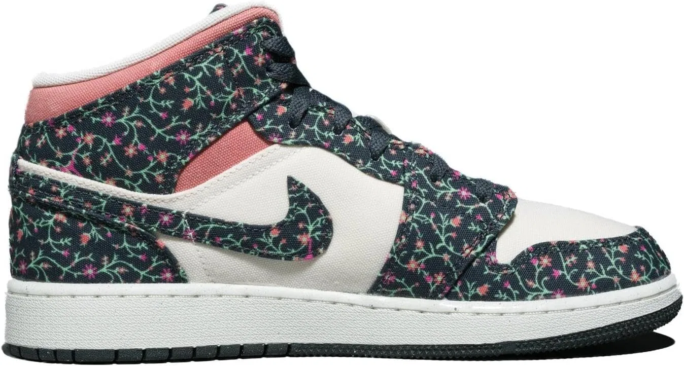 Детские кроссовки для мальчиков Air Jordan 1 Mid GS Nike, Anthracite/Anthracite/Sail-Multi-Colored