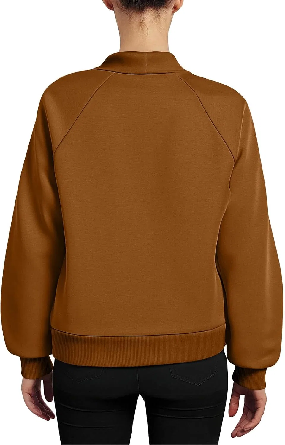 Женский свитшот с хомутом-стойкой Oversized Fleece Pullover, коричневый — фото 2