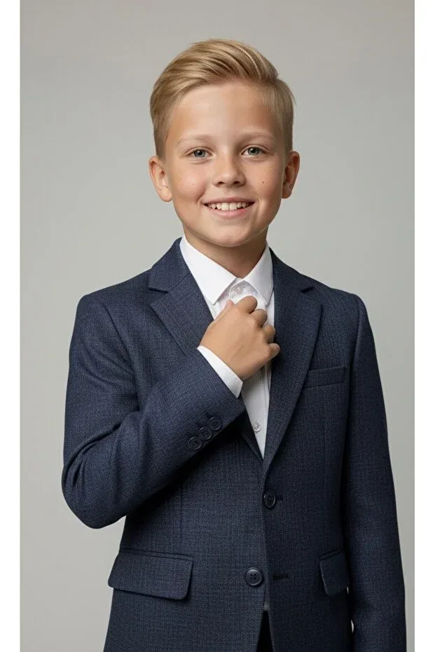 Детский пиджак для мальчиков с длинным рукавом Looks Kids, Navy Blue