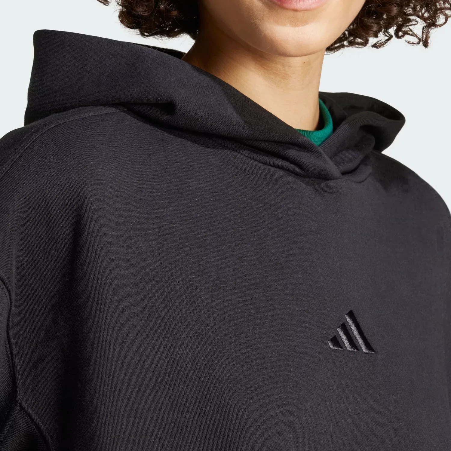 Женское свободный худи из флиса All Szn Adidas, Black — фото 4
