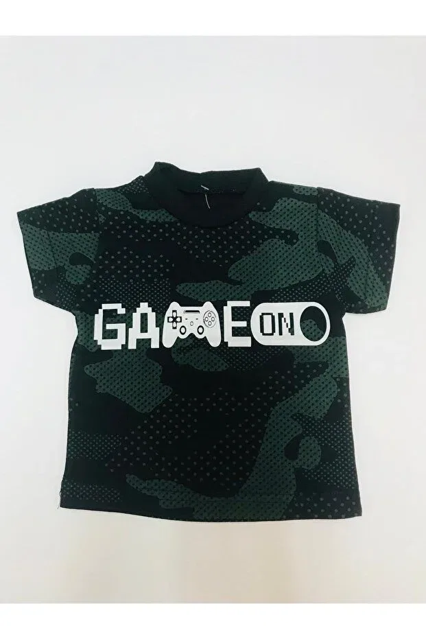 Детская футболка для мальчиков с принтом Baby Slon Kids Clup, Khaki