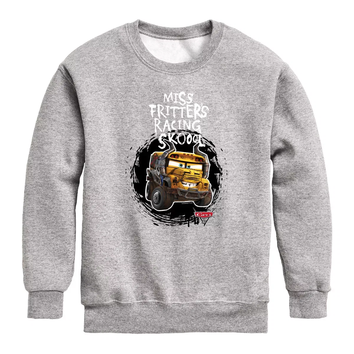 Детский пуловер с принтом Miss Fritters School Cars Athletic Heather