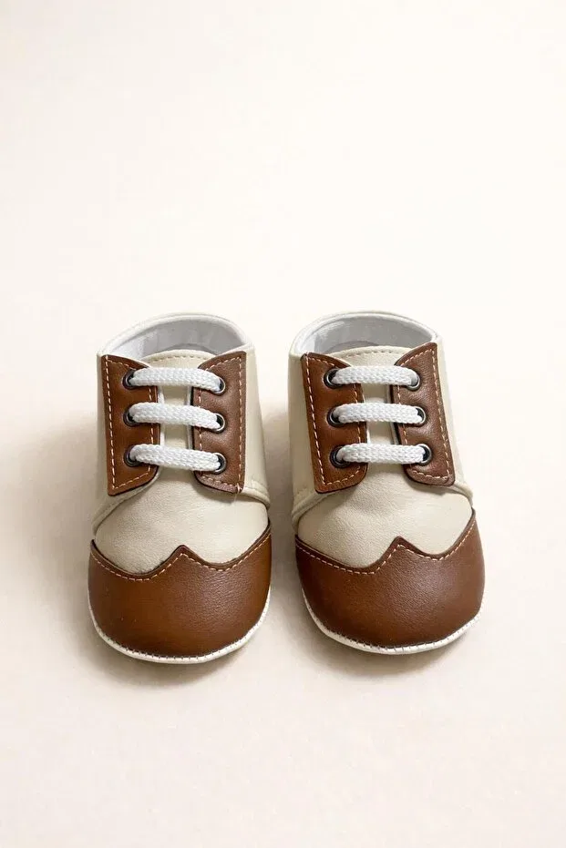 Детская обувь для первых шагов с гибкой подошвой Numix Baby Kids, Brown — фото 2