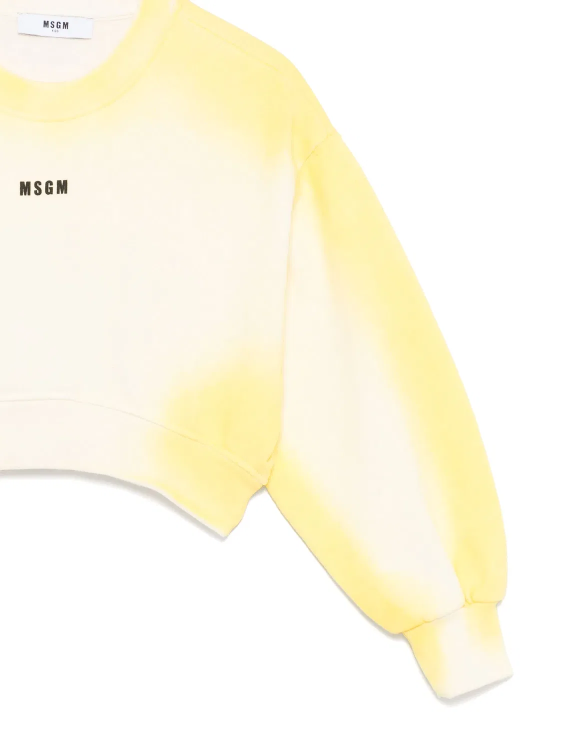 Свитшот с эффектом тай-дай MSGM, желтый — фото 2