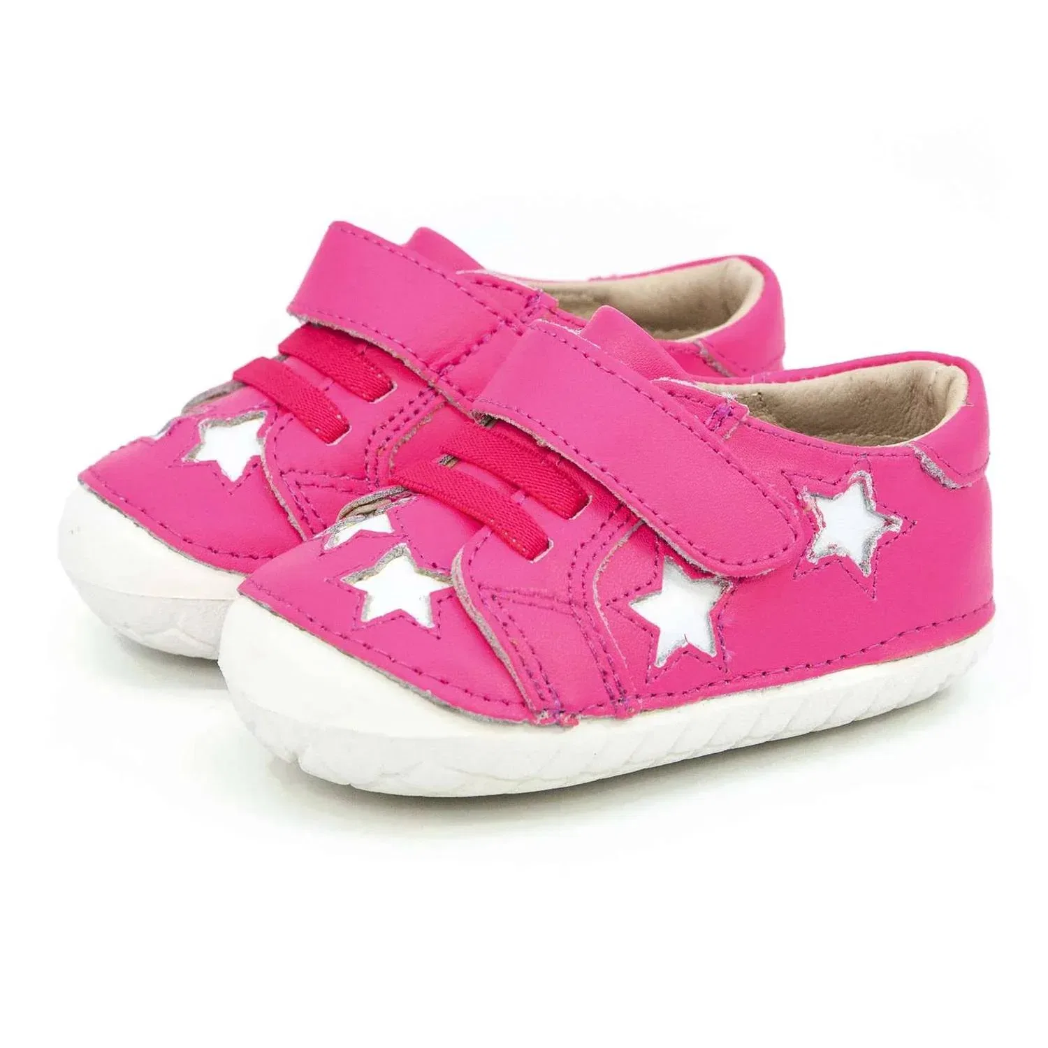Детские кроссовки для девочек на шнурках Starey Pave Old Soles, Neon Pink — фото 2