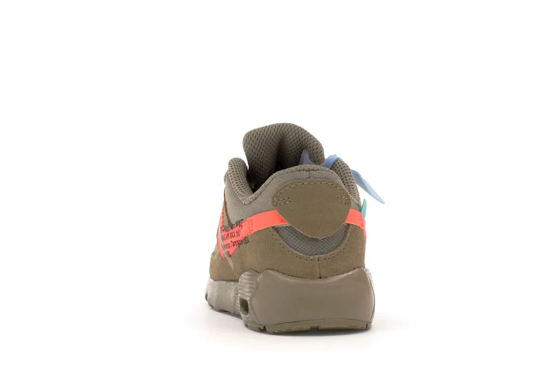 Детские кроссовки Lifestyle с деконструированным дизайном Nike Air Max 90, Desert Ore/Desert Ore-Hyper Jade-Bright Mango — фото 4
