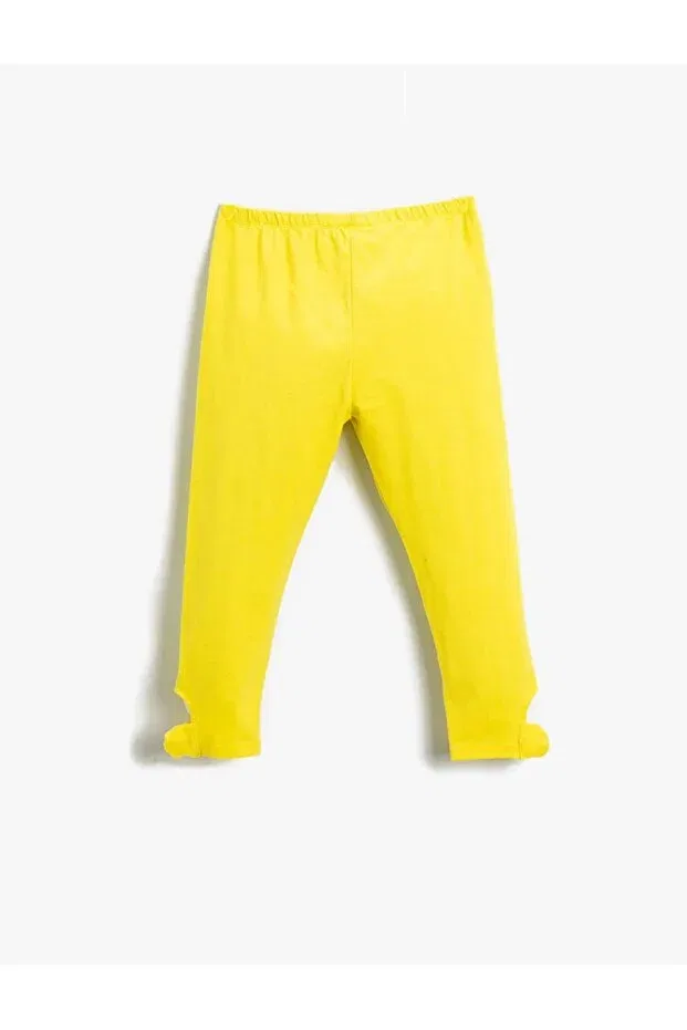 Детские леггинсы для девочек хлопковые Koton, Yellow — фото 2
