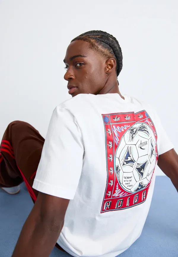 Футболка с графическим принтом - футболка с принтом Adidas Originals, белый — фото 4