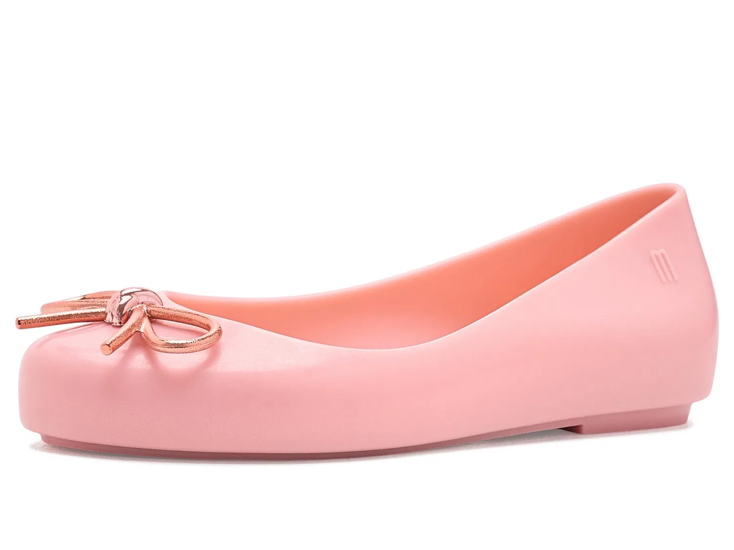 Балетки Sweet Love Chrome (для маленьких и больших детей) Mini Melissa, Metallic Pink — фото 2