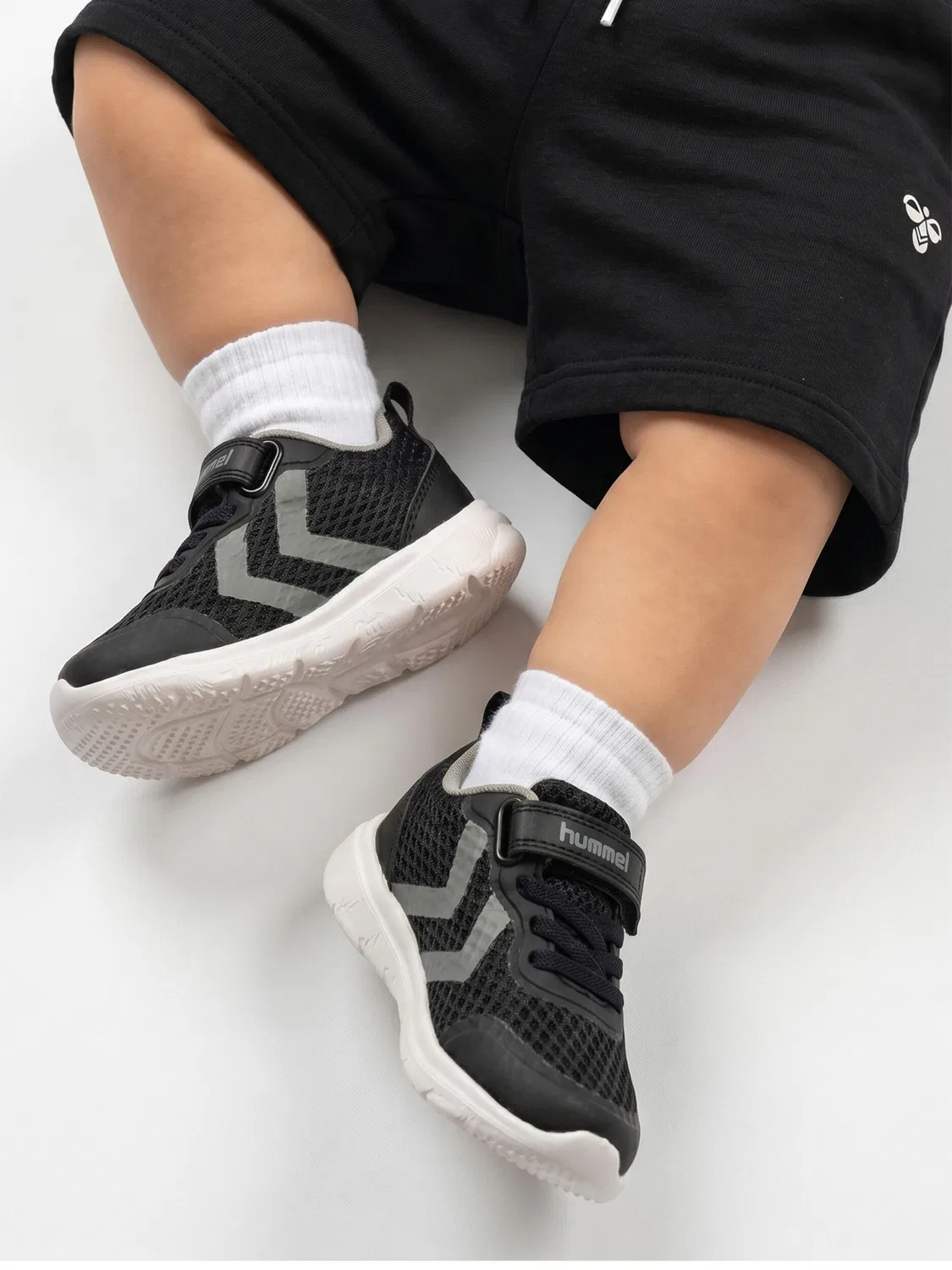 Детские кроссовки с липучкой Actus Ml Hummel, Kohlengrau