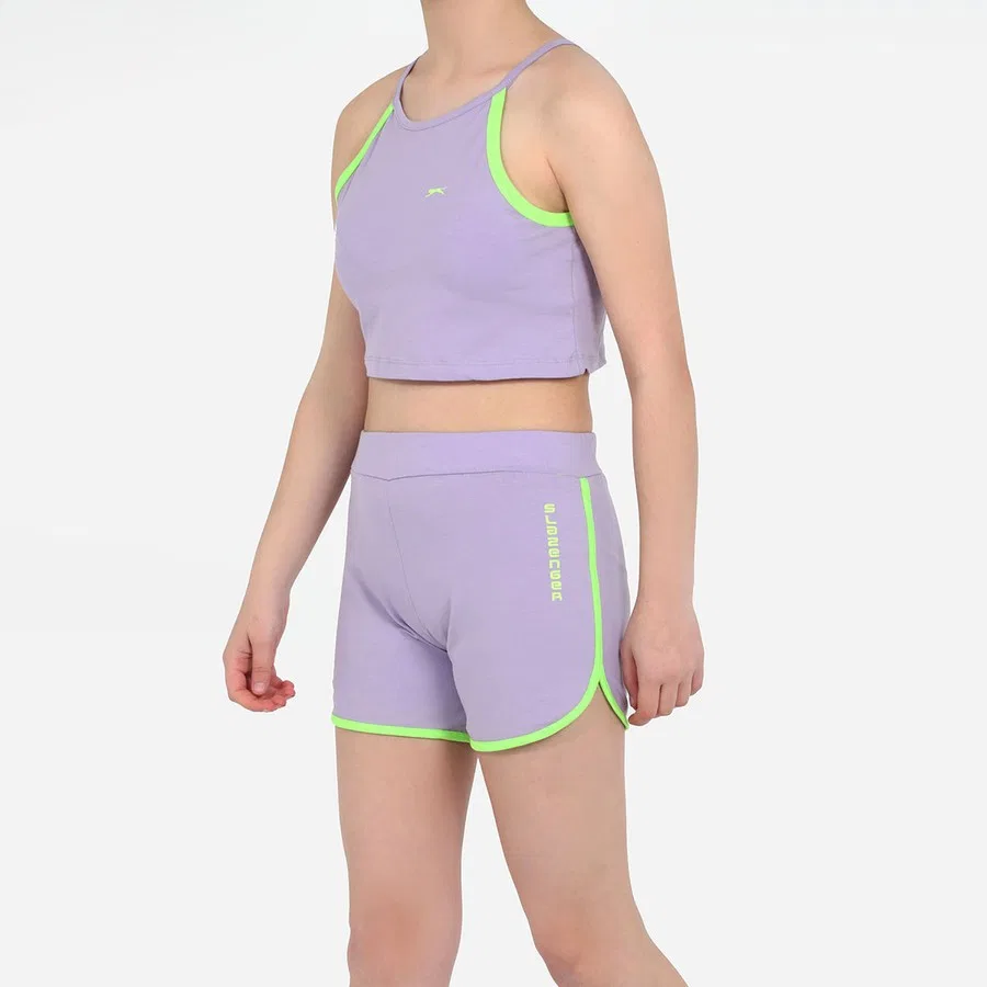 Комплект из футболки и шорт с принтом Slazenger DERORIT, Сиреневый