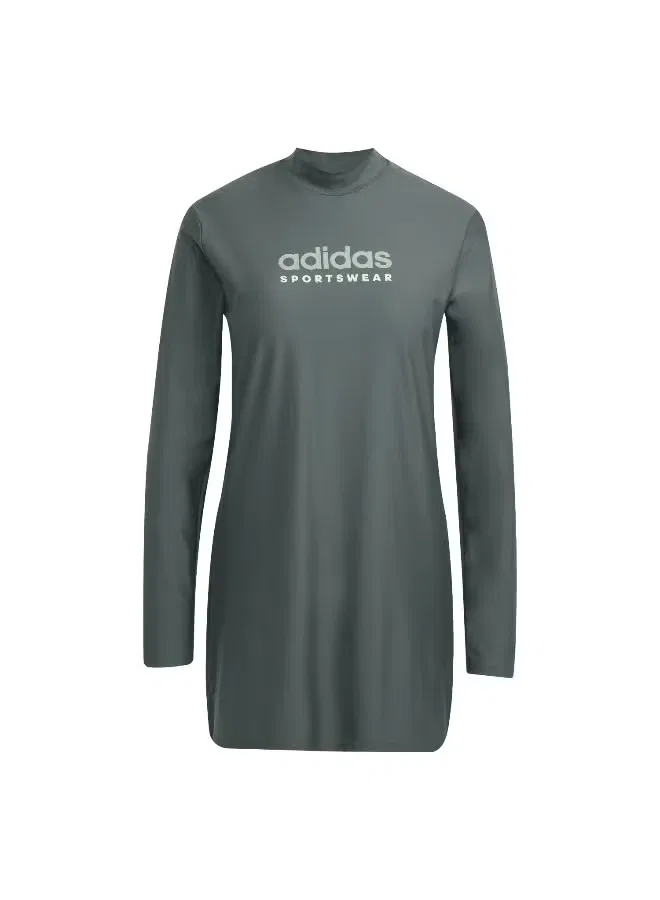 Комплект для плавания с полным покрытием, с подкладкой, Adidas, зеленый
