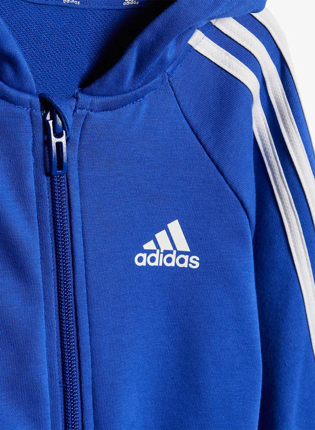 Боди-комбинезон из футера с длинным рукавом Infant Essentials 3-Stripes Adidas, синий — фото 3