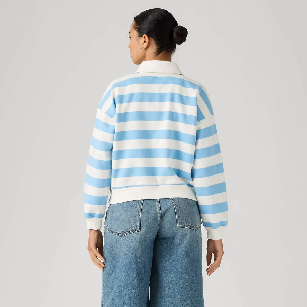 Графический винтажный флис для регби Levi's, Stripe Rugby Arch Logo Alaskan Blue - Multi-Color — фото 4