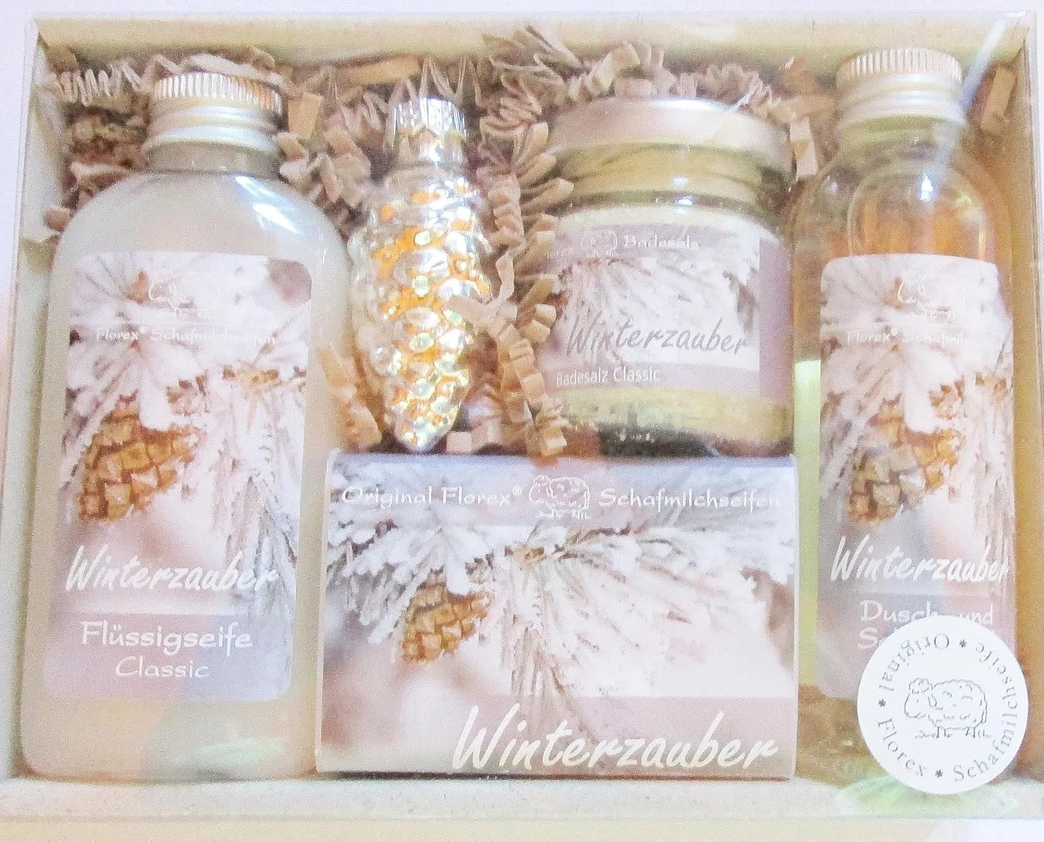 Набор для ухода Christmas Care, Sheep's Milk, 100 г мыло + 75 мл жидкое мыло + 40 г соль + 75 мл гель для душа, Lemon Generisch