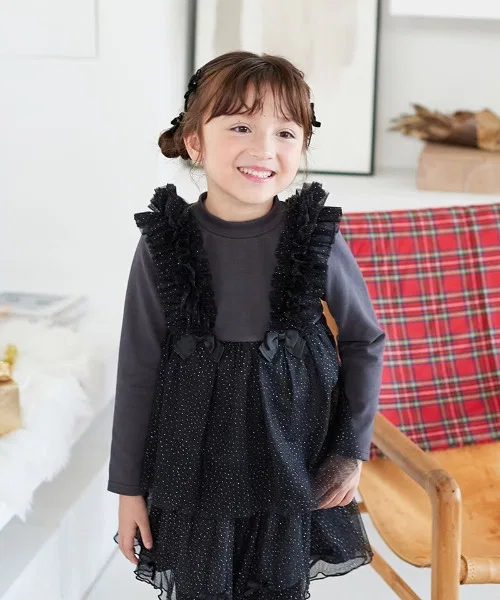 Детская туника с блестками Biquette Club, Charcoal Grey