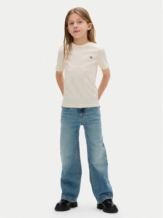 Комплект футболок regular fit Monologo Calvin Klein Jeans, бежевый — фото 2