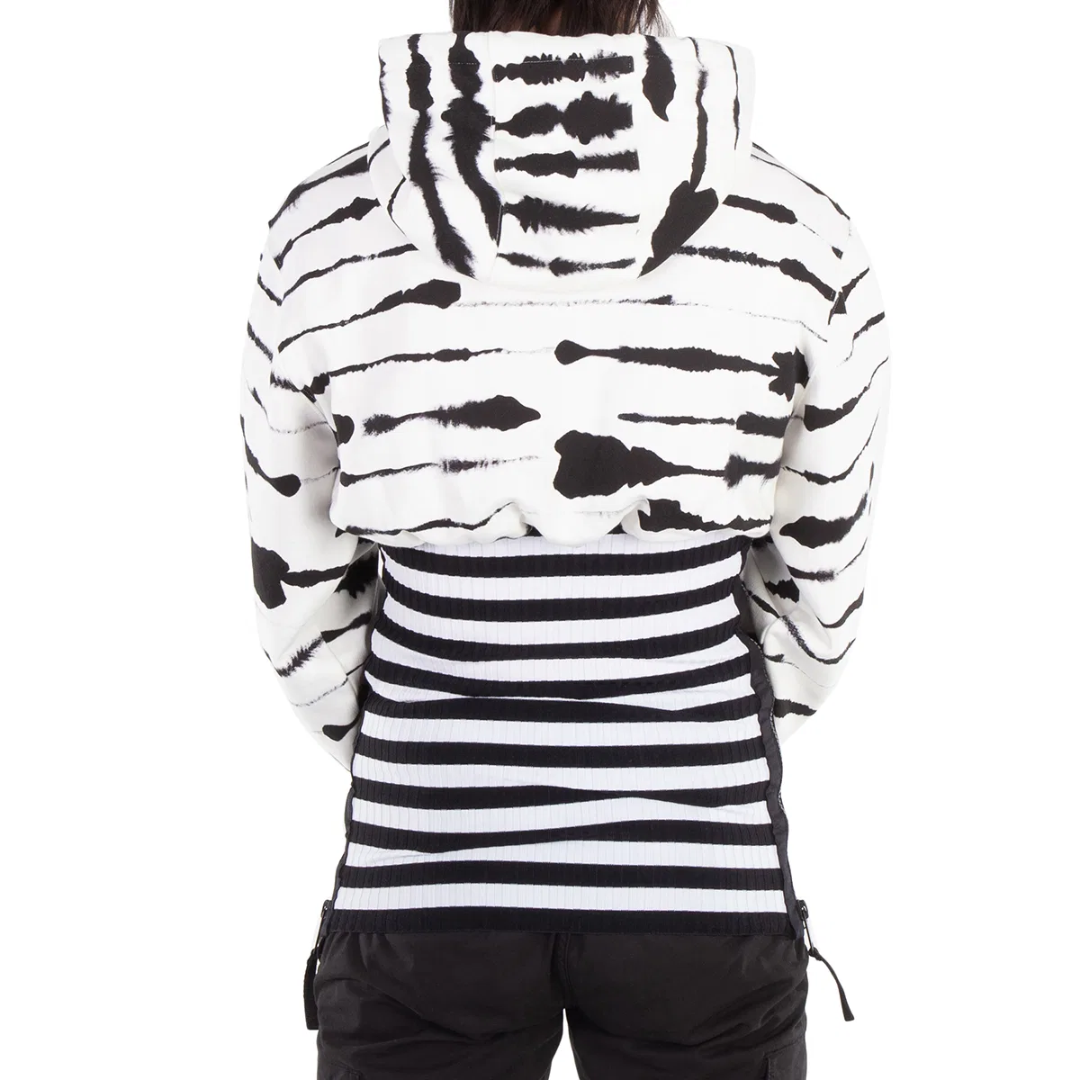 Худи из хлопка с принтом Watercolour Print Reconstructed Cotton Hoodie Burberry, Monochrome Ip Pttn — фото 3
