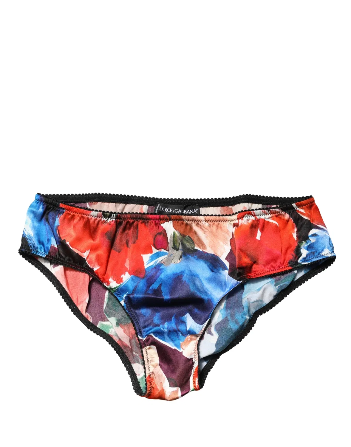 Женские трусы-слипы с цветочным принтом Mid Waist Brief Panty Dolce & Gabbana, Multicolor — фото 4