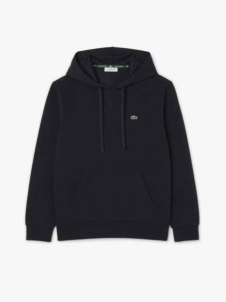 Худи LACOSTE SF5259, флисовая, женская, двойное пике, темно-синий — фото 4