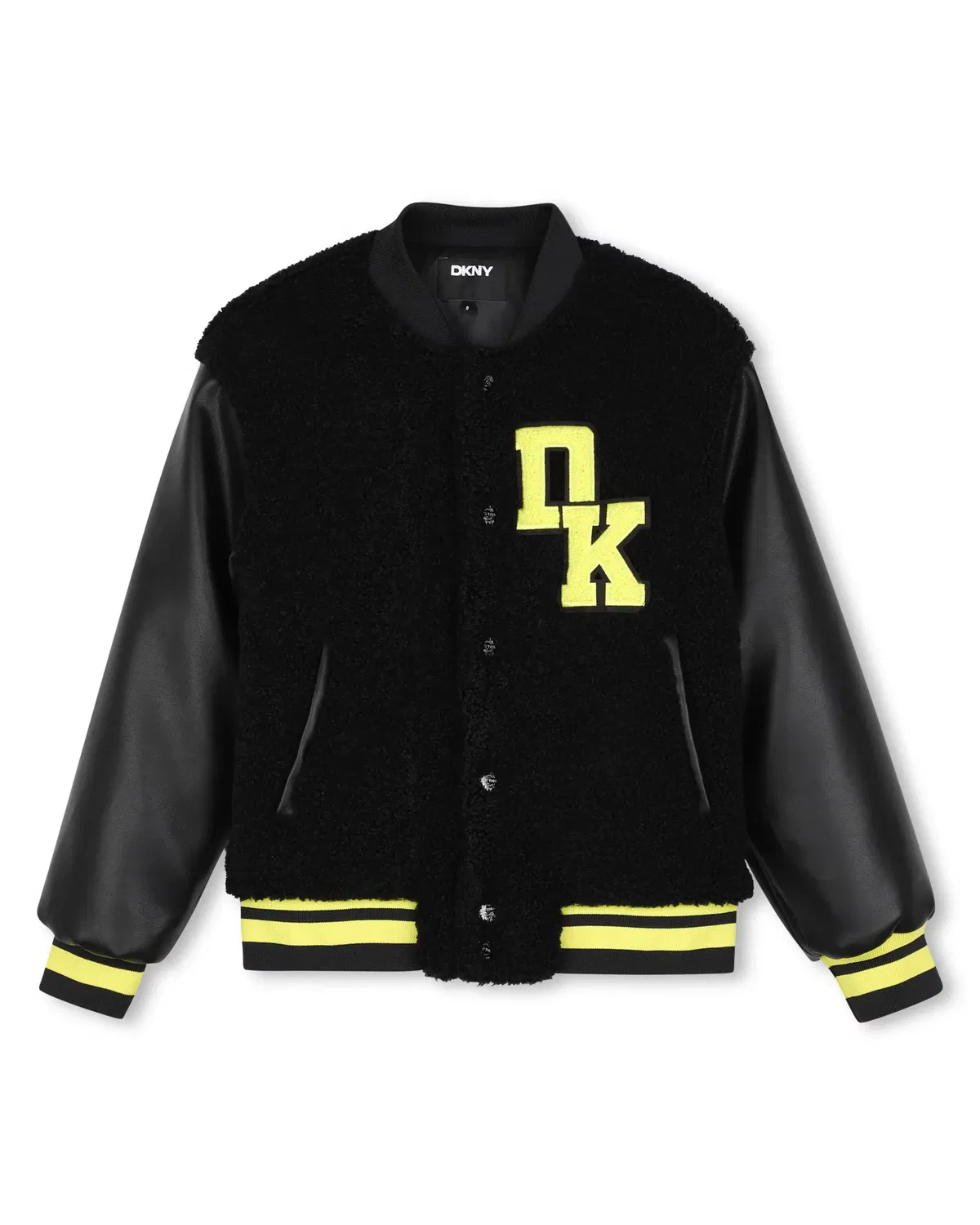 Детская куртка для девочек с принтом DKNY, Negro