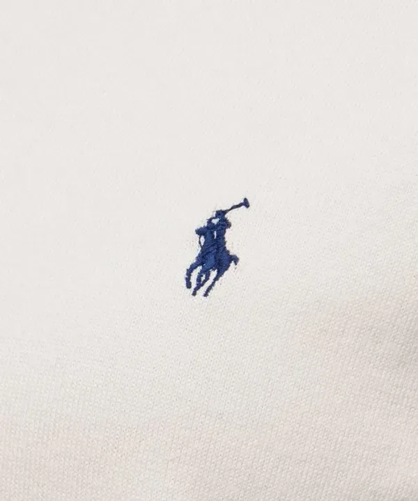 Свитер с коротким рукавом, хлопковый микс, Polo Ralph Lauren, айвори — фото 4