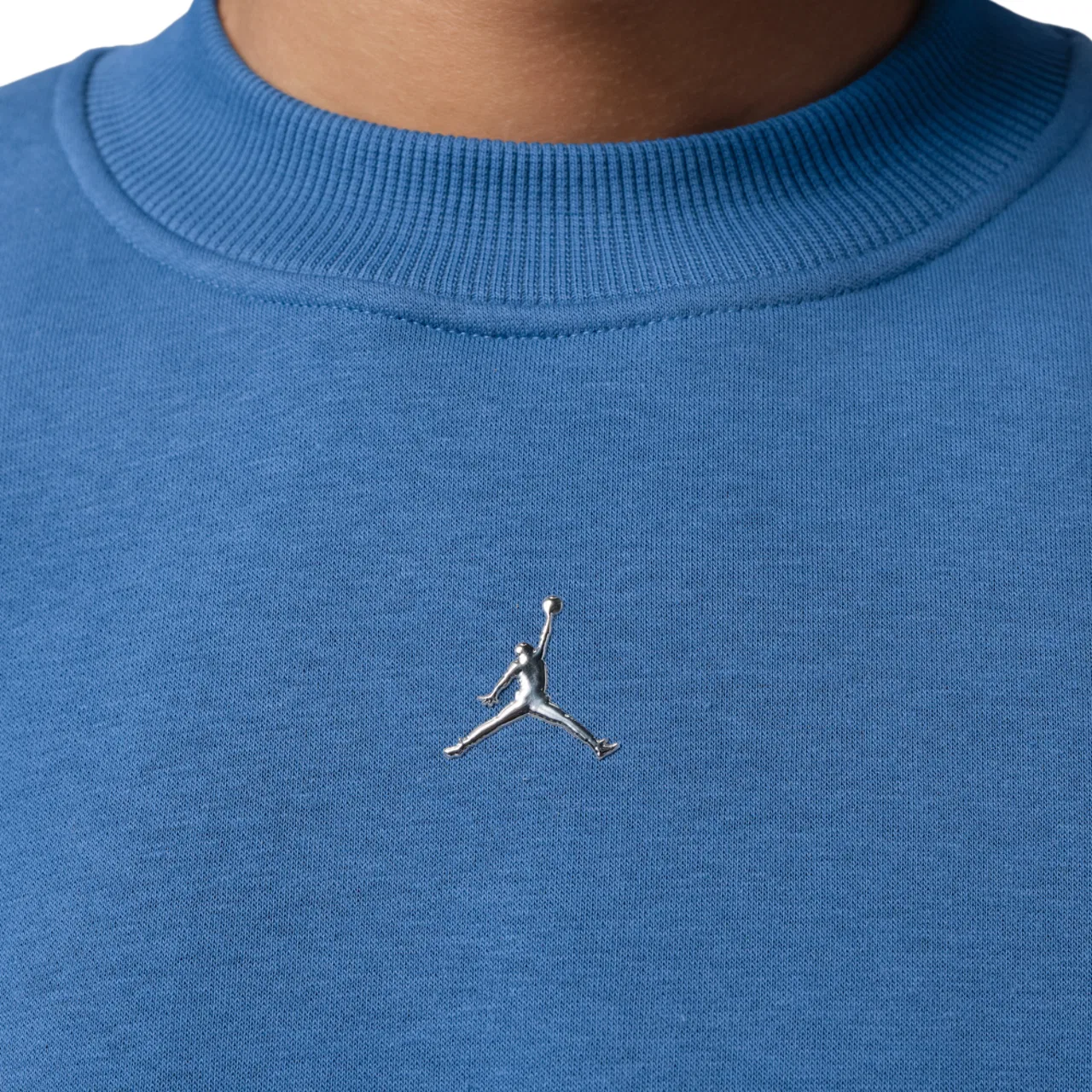 Женский свитшот с регланом, хлопковый, Jordan Brooklyn Fleece BB Pullover Hoodie Jordan, True Blue — фото 4