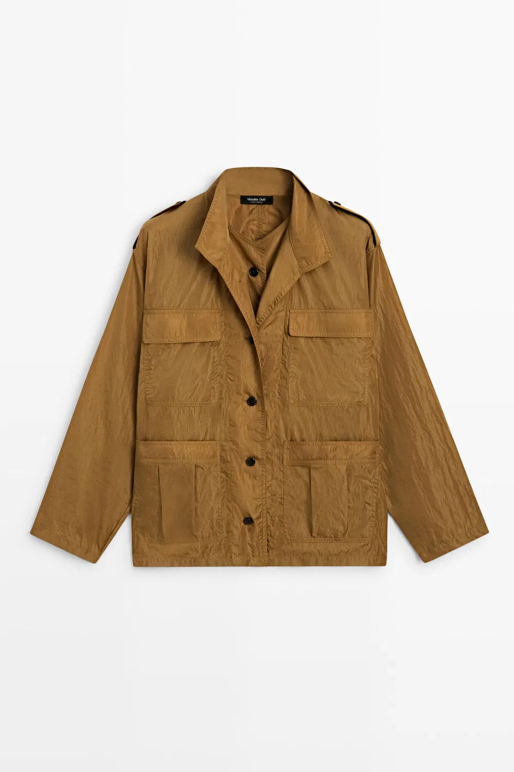 Куртка Massimo Dutti, техническая, с карманами, тоffee — фото 2