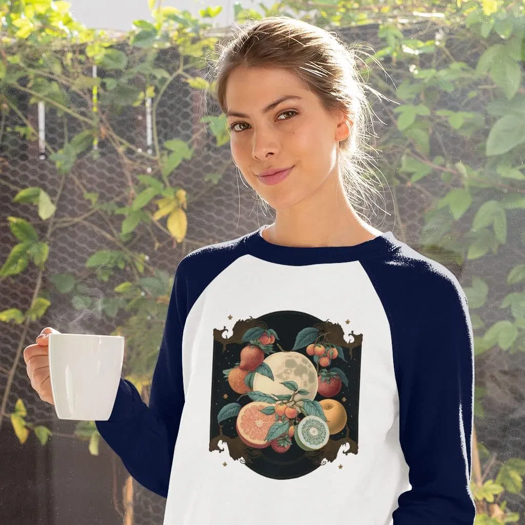 Футболка с графическим рисунком Lunar Fruit Long Sleeve, Navy White — фото 4