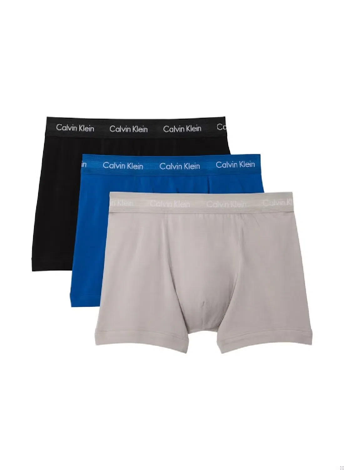 Трусы-боксеры хлопковые 3 pack trunks Cotton Stretch Calvin Klein, синий