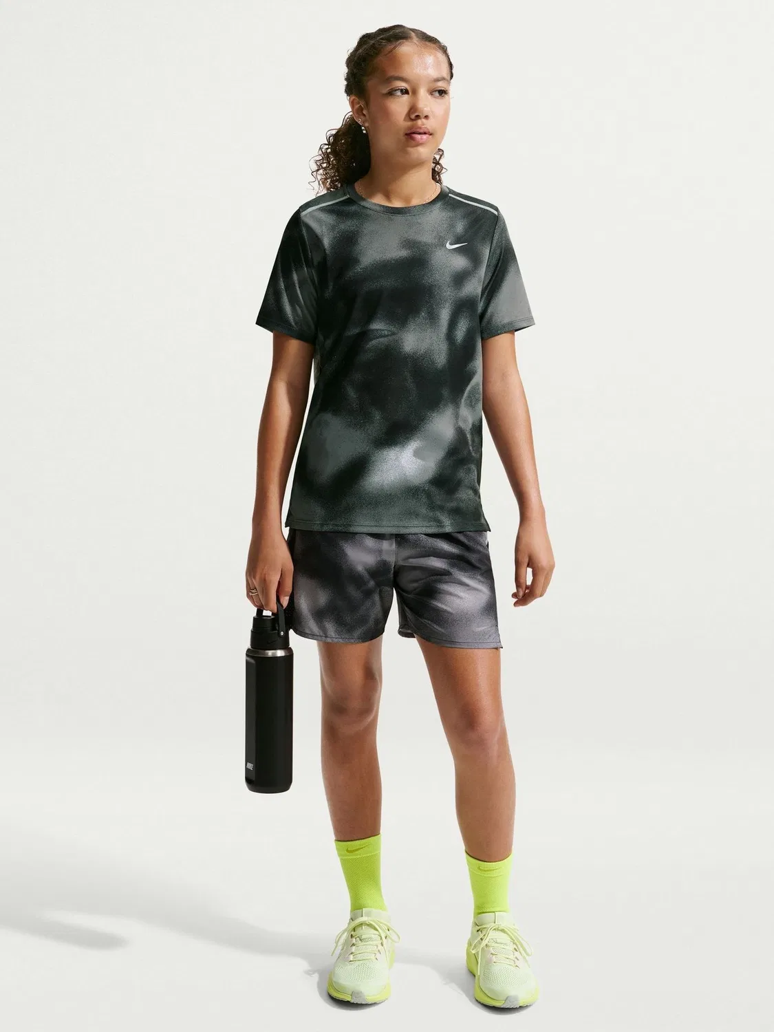 Футболка для мальчиков Dri-FIT Miler Nike, черный