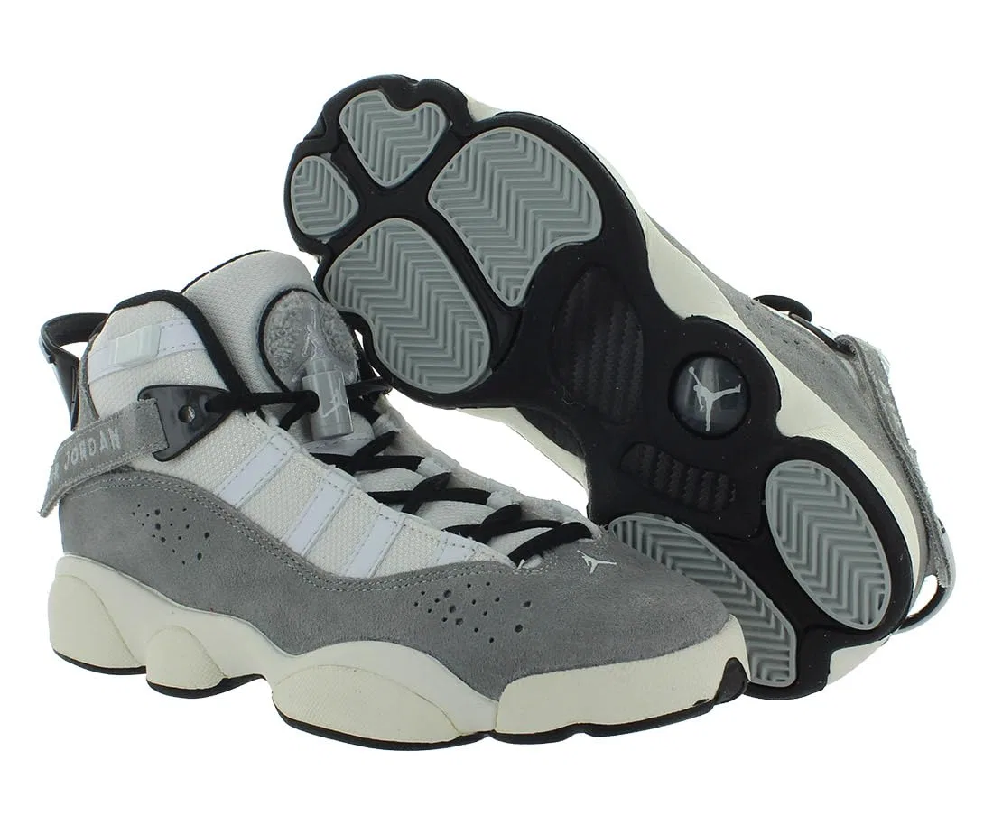 Детские кроссовки для мальчиков Nike Jordan 6 Rings, Grey White Black Candle — фото 4