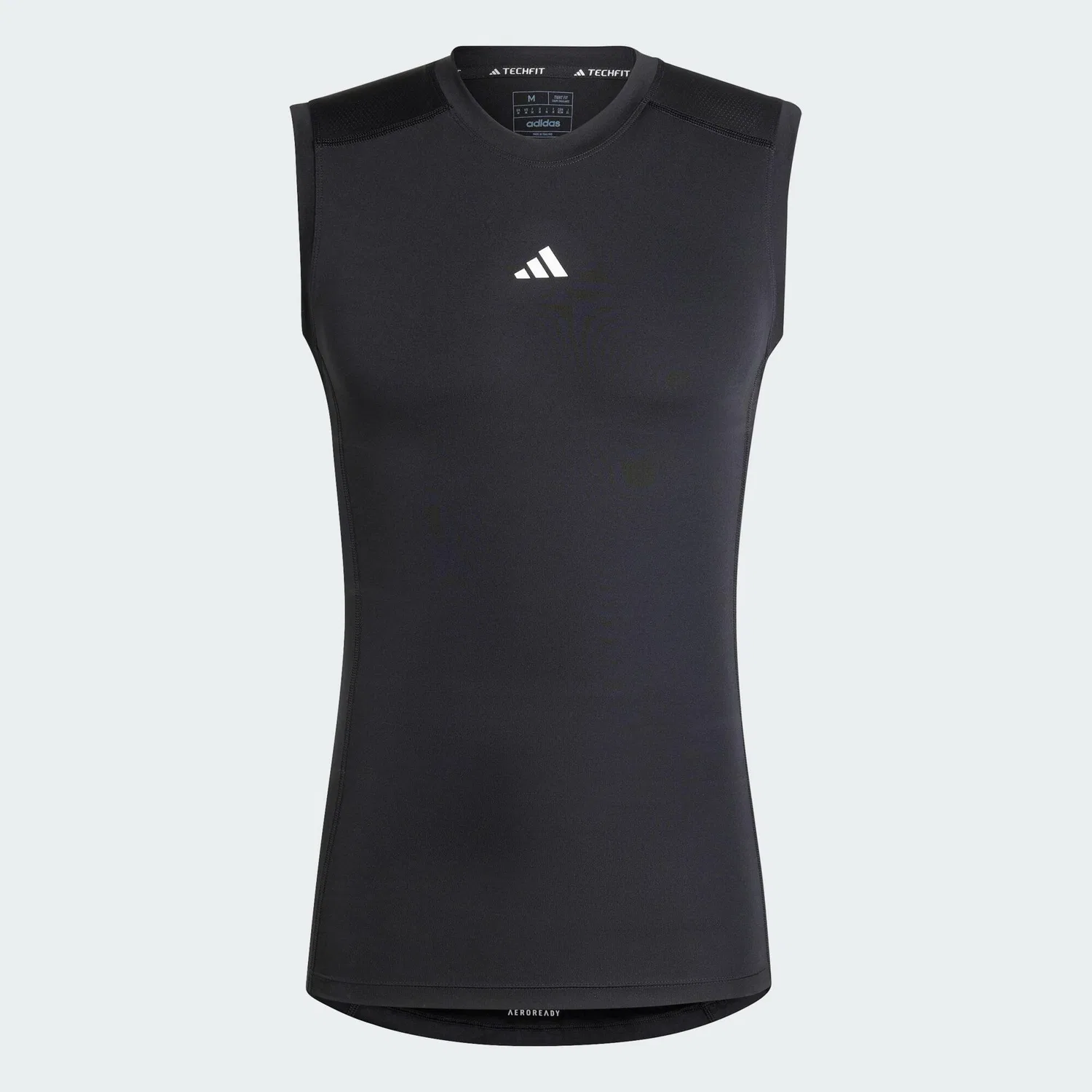 Женский компрессионный тренировочный топ без рукавов TECHFIT Adidas, Schwarz — фото 2